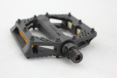 Педали для велосипеда BMX, широкие, ось Cr-Mo 9/16", нейлон, 350г, черные, WELLGO