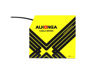 Оплетка тросика переключения 4мм продольное сечение Alhonga, черный, Тайвань