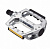 Педали для велосипеда, размер 90х90мм, ось 9/16",алюминий, цвет серебро
